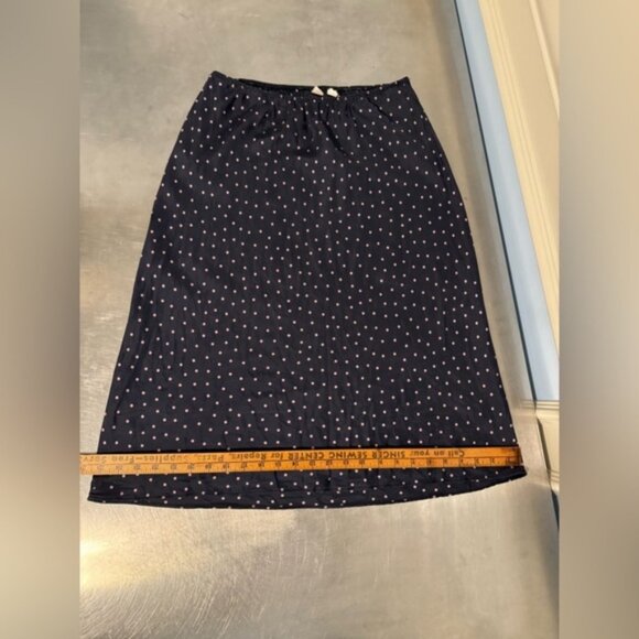 Silk vintage polka dot slip midi skirt - Picture 4 of 9